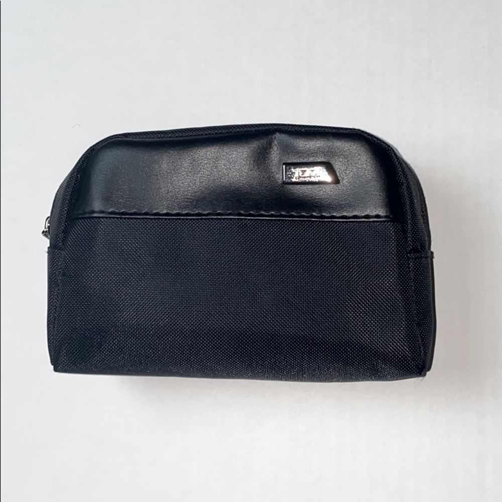 TUMI for Delta Travel Soft Case Black Leather Trim